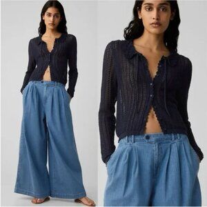 Blue Wide Leg Women's Jeans